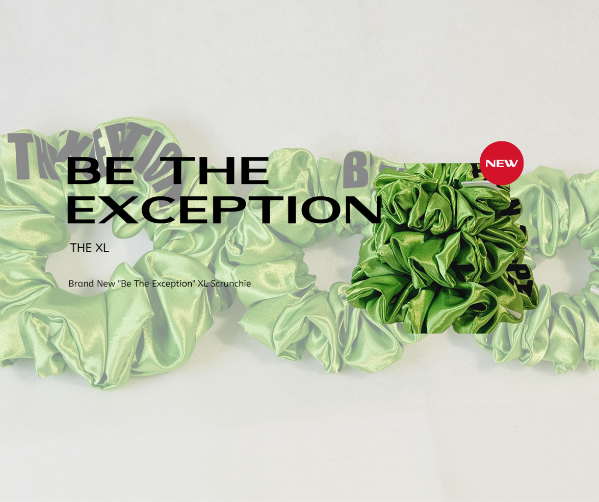 Apple Green Be The Exception XL Scrunchies