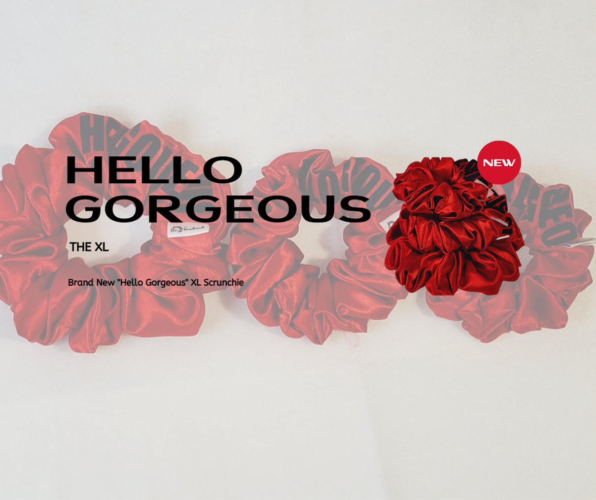 Hello Gorgeous Red XL Hair Scrunchies