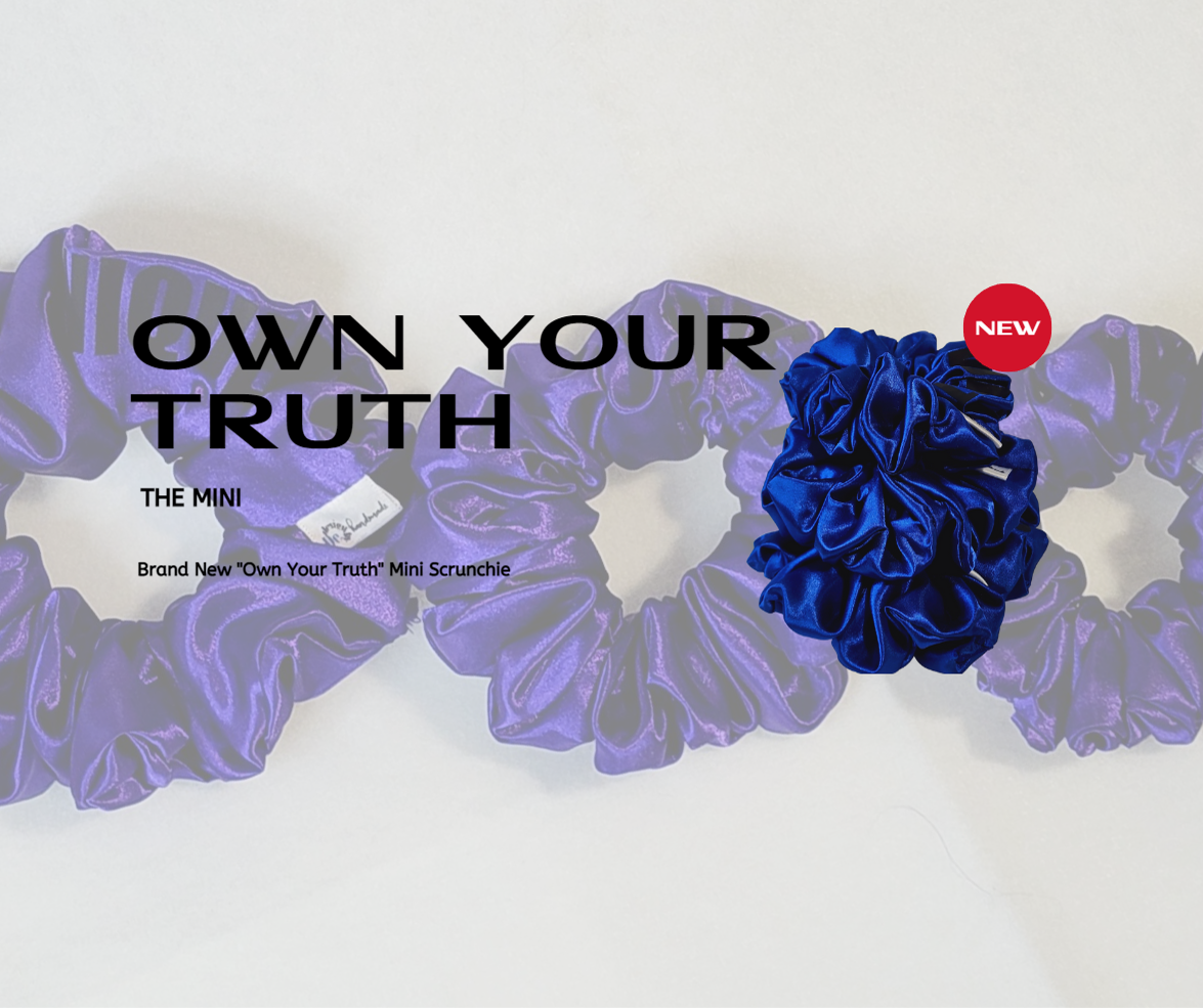 Own Your Truth Blue MINI Hair Scrunchies