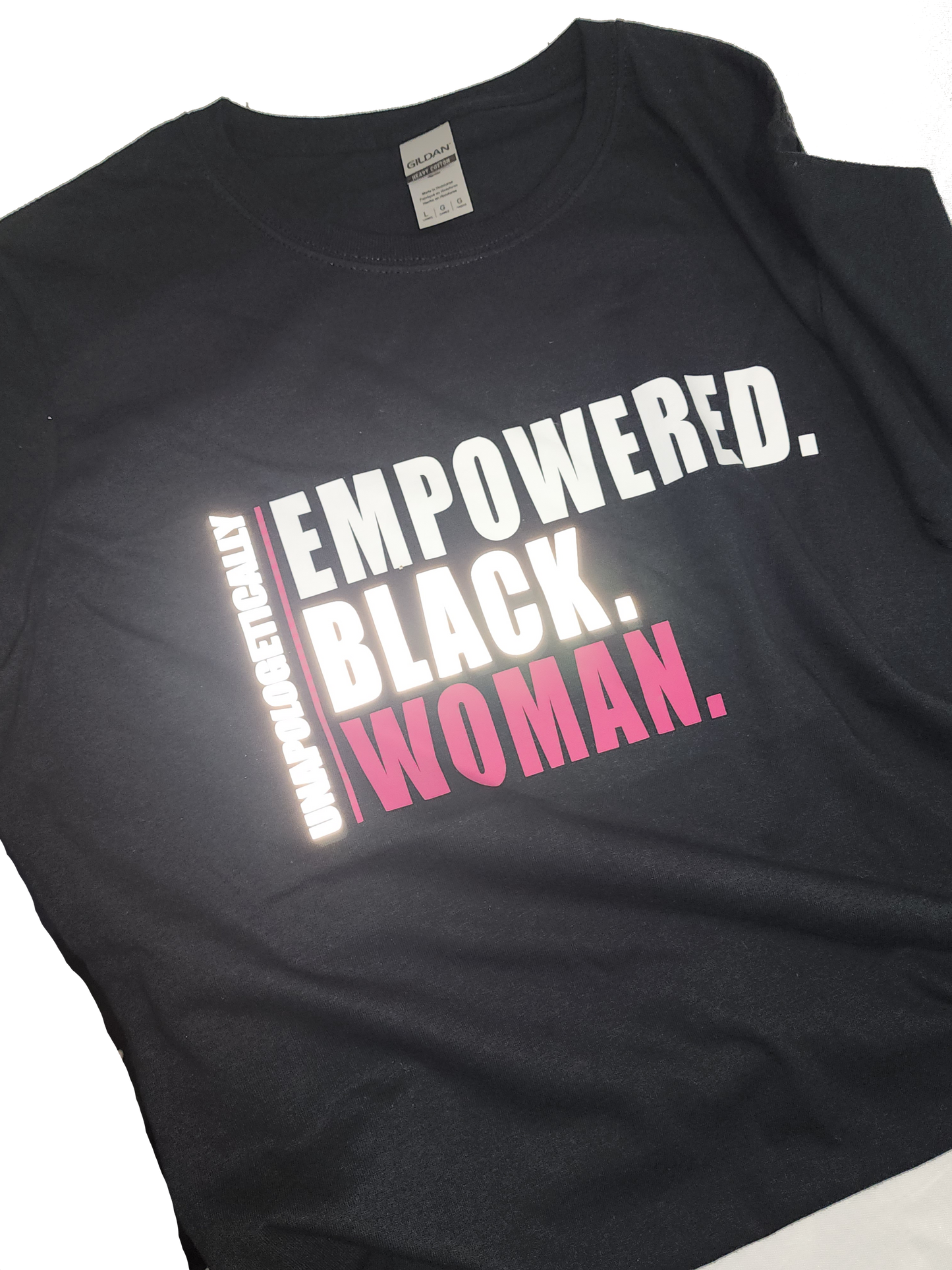 Women's Unapologetically Empowered Black Woman Tee (Black)