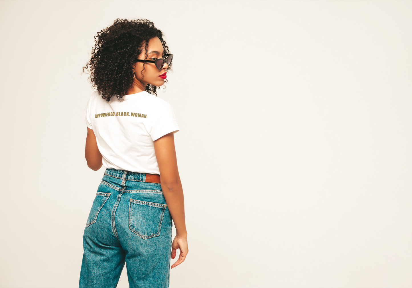 Women's Unapologetically Empowered Black Woman Tee (White)