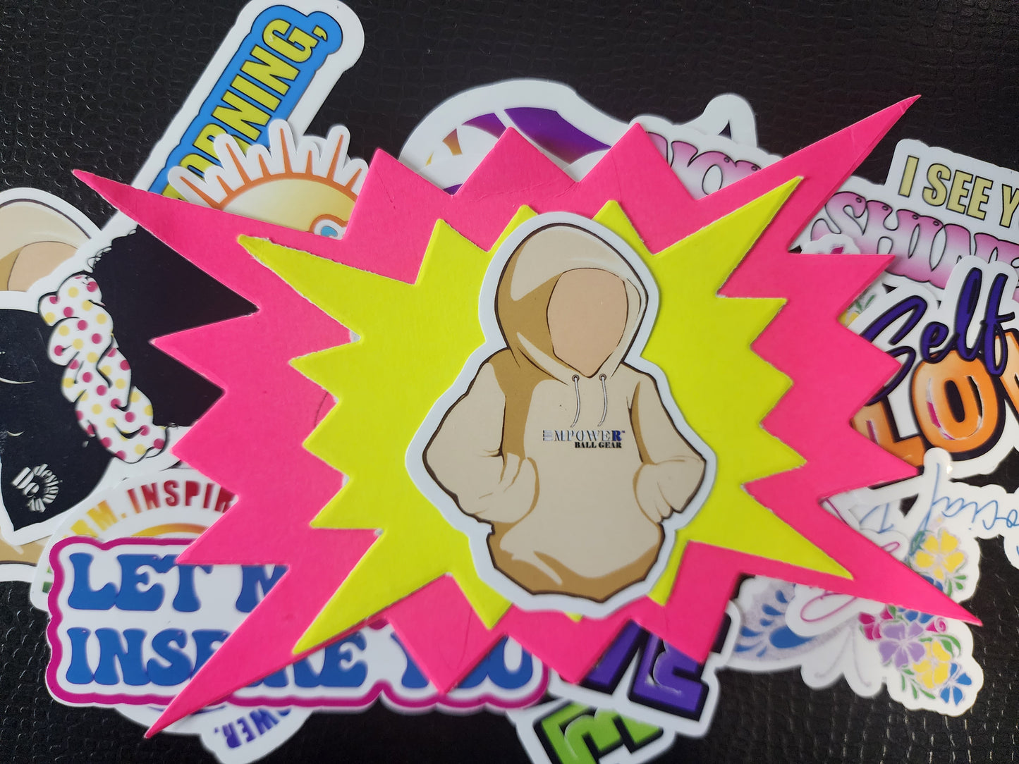 Empower Hoodie Vinyl Laptop Sticker