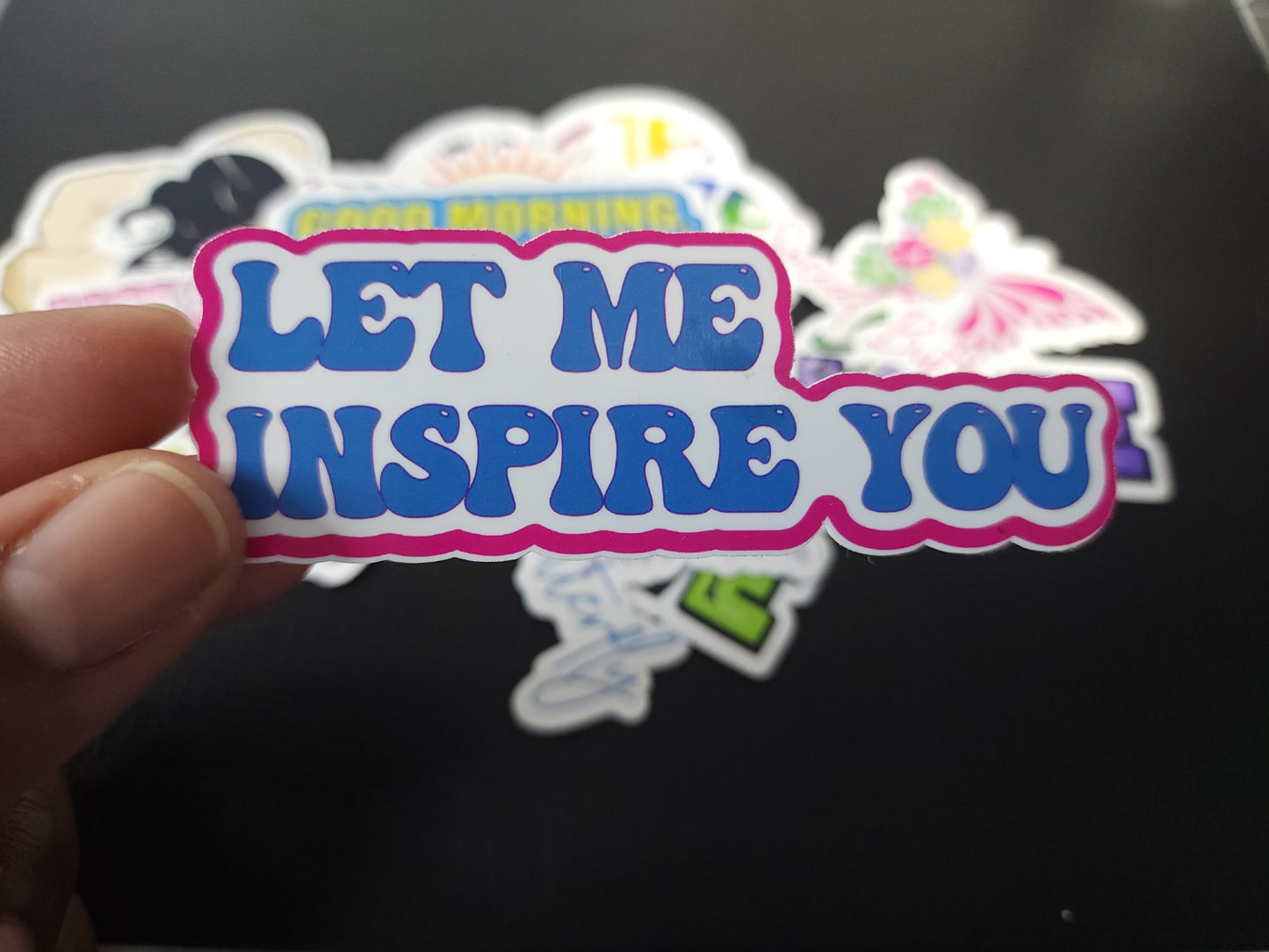 Let Me Inspire You Vinyl Laptop Stickers