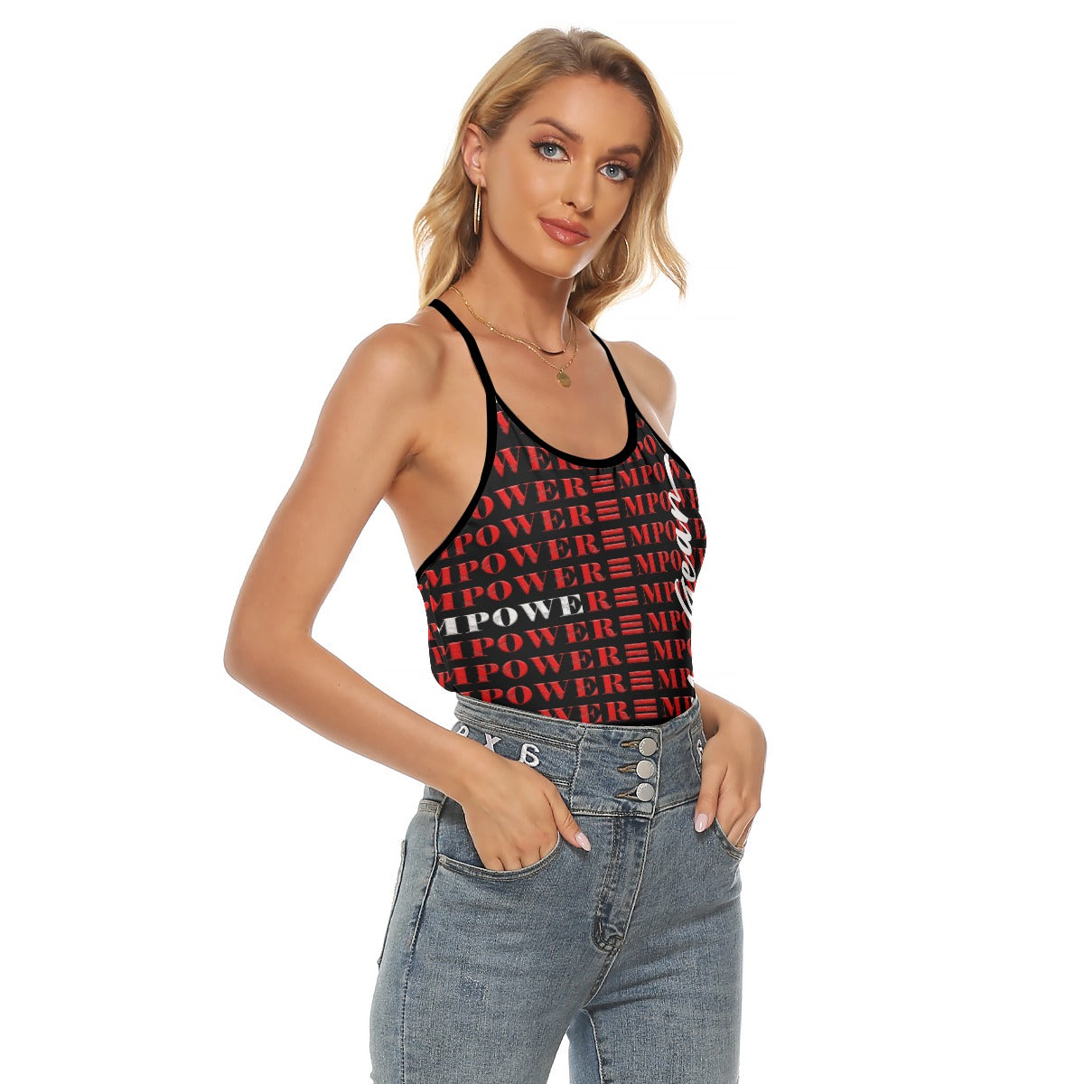 Red Women's Criss Cross Back Tank