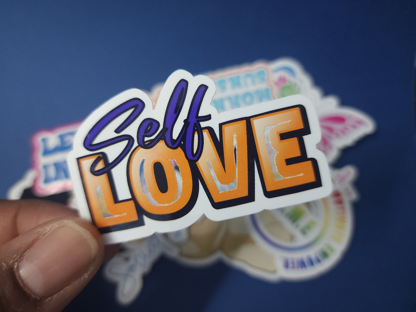 self-love vinyl laptop sticker