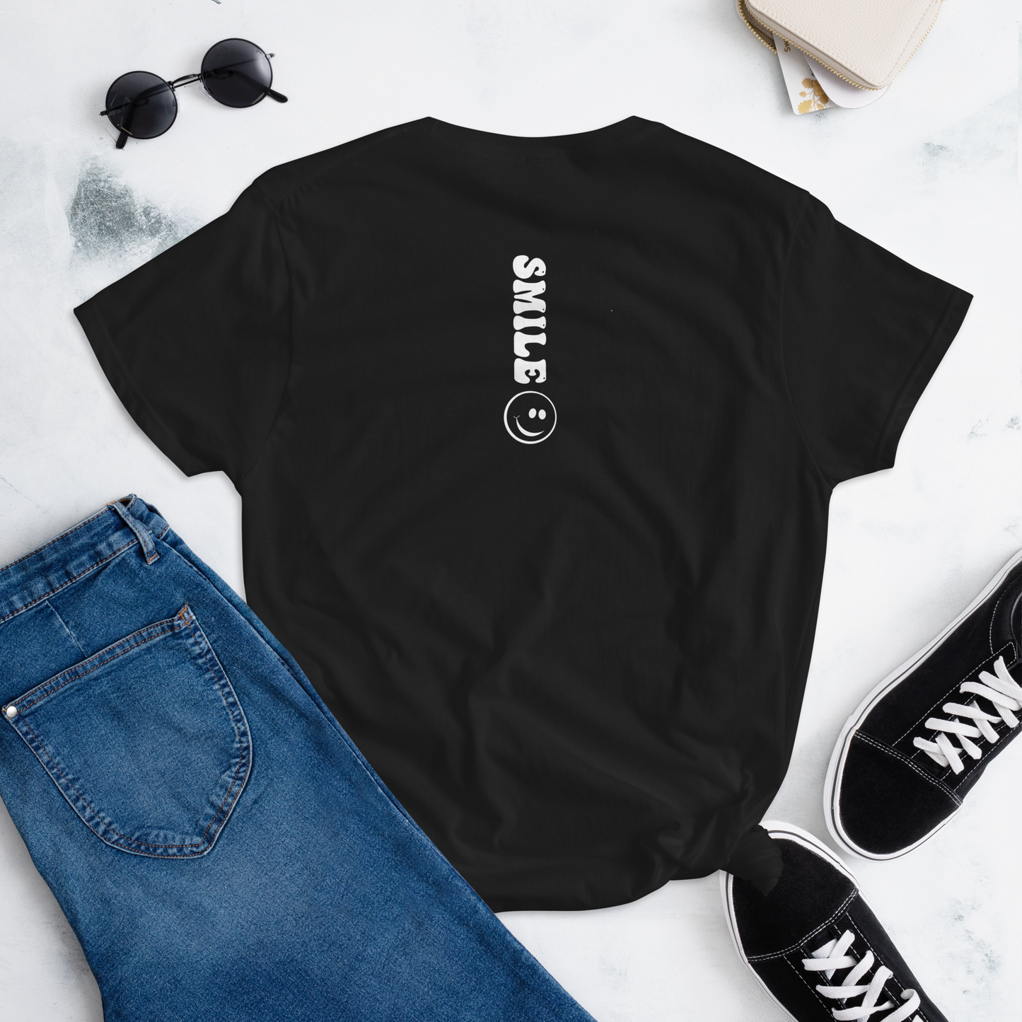 Women's Smile It Suits You Tee (White 3D Vinyl)