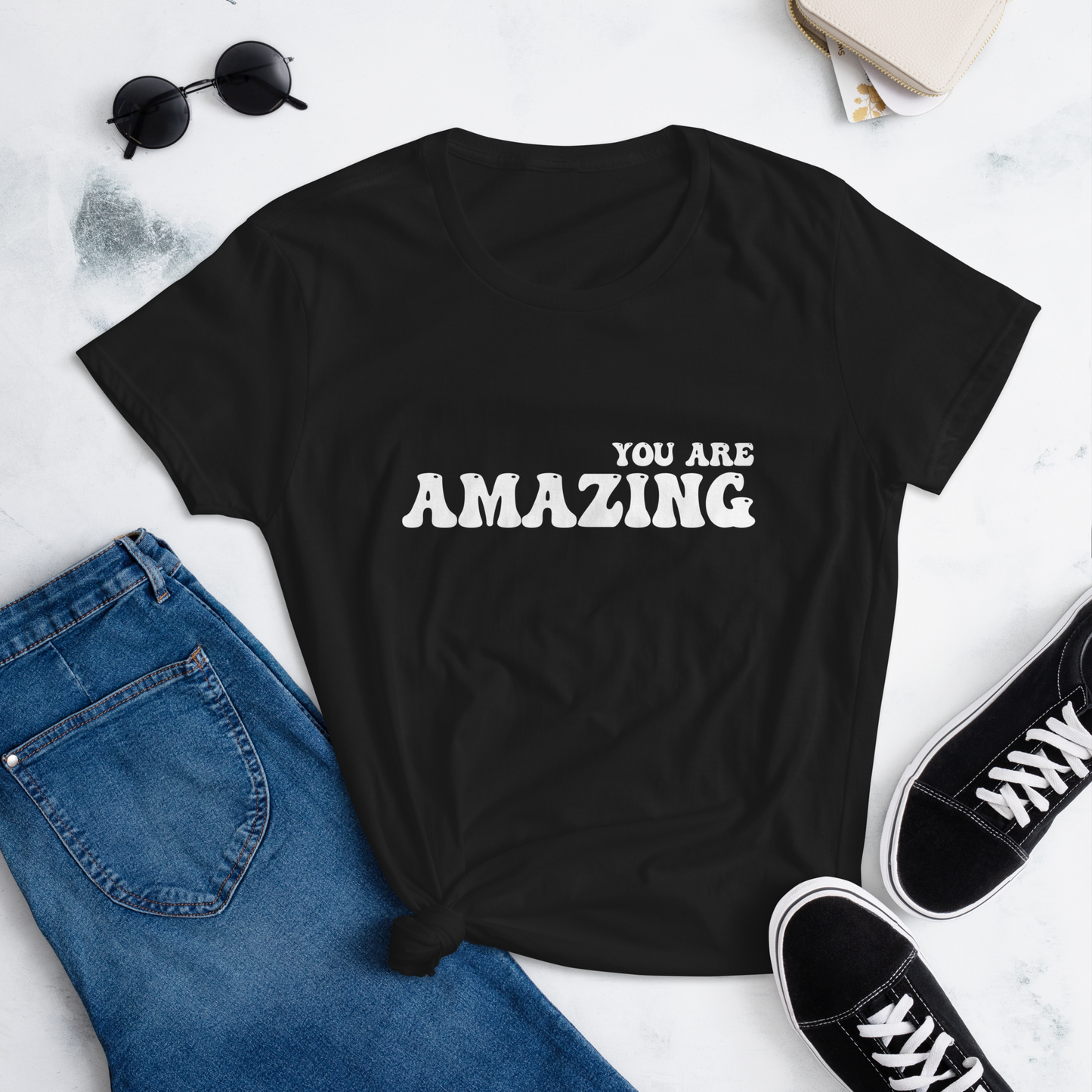 Women's You Are Amazing Tee (White 3D Vinyl)