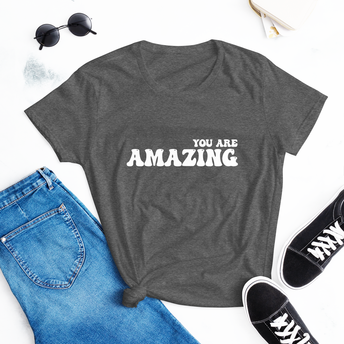 Women's You Are Amazing Tee (White 3D Vinyl)