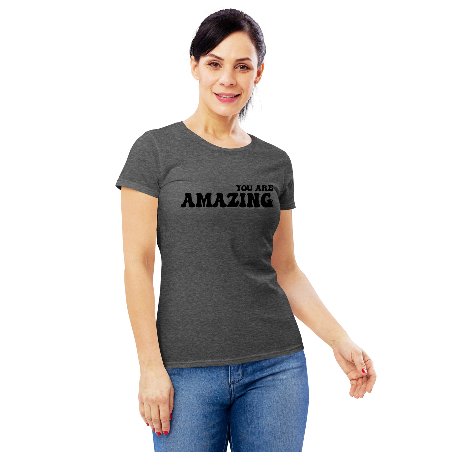 Women's You Are Amazing Tee (Black 3D Vinyl)