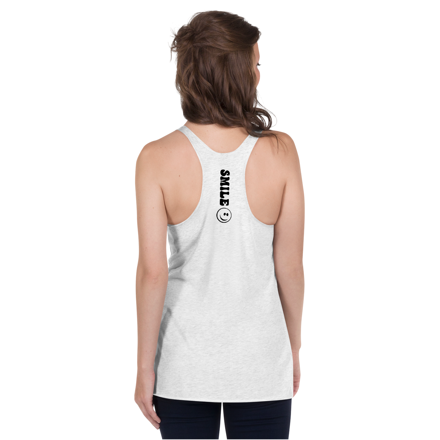Women's Smile It Suits You Tank Top (Black 3D Vinyl)