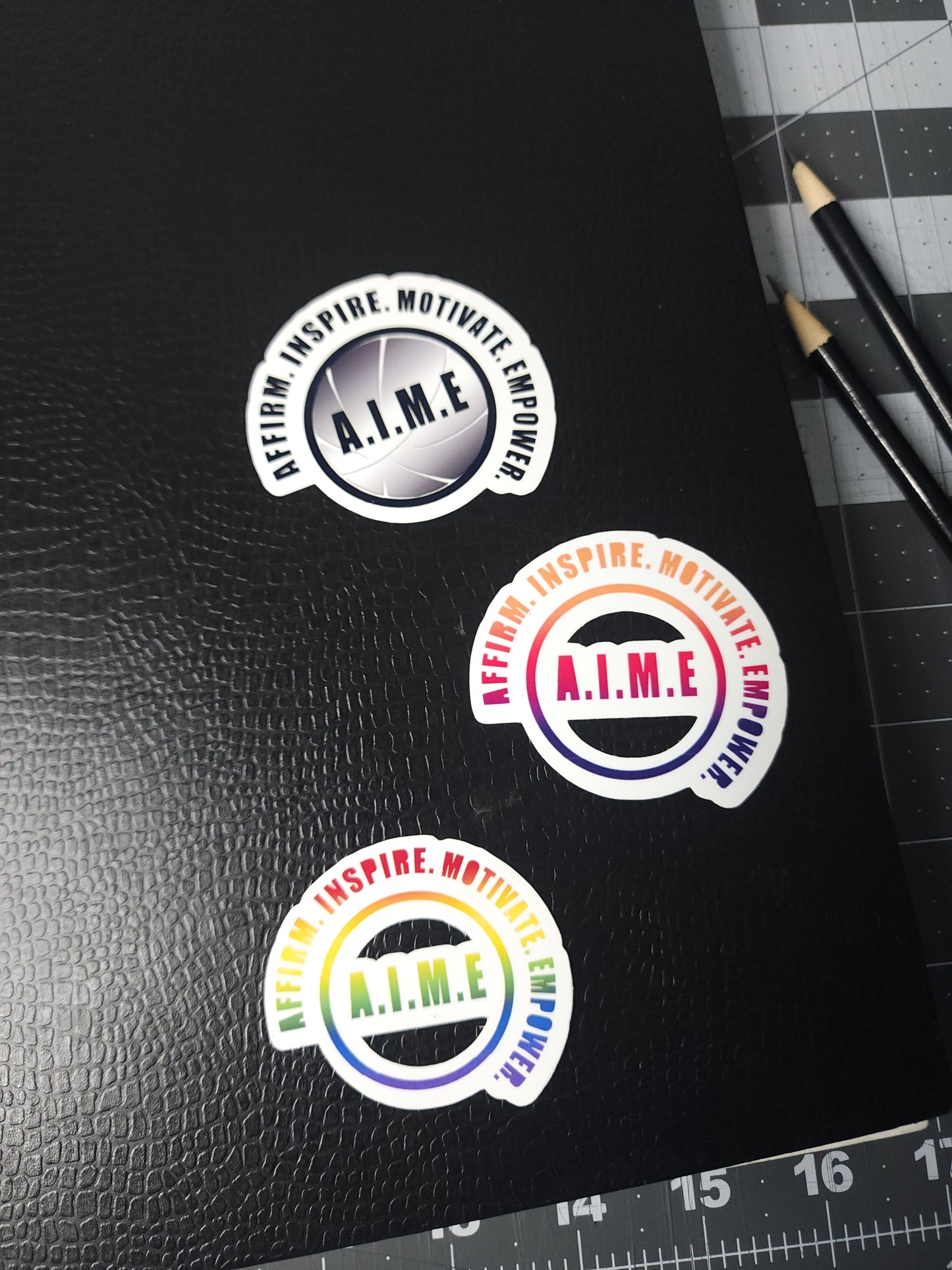 A.I.M.E. Vinyl Laptop Stickers