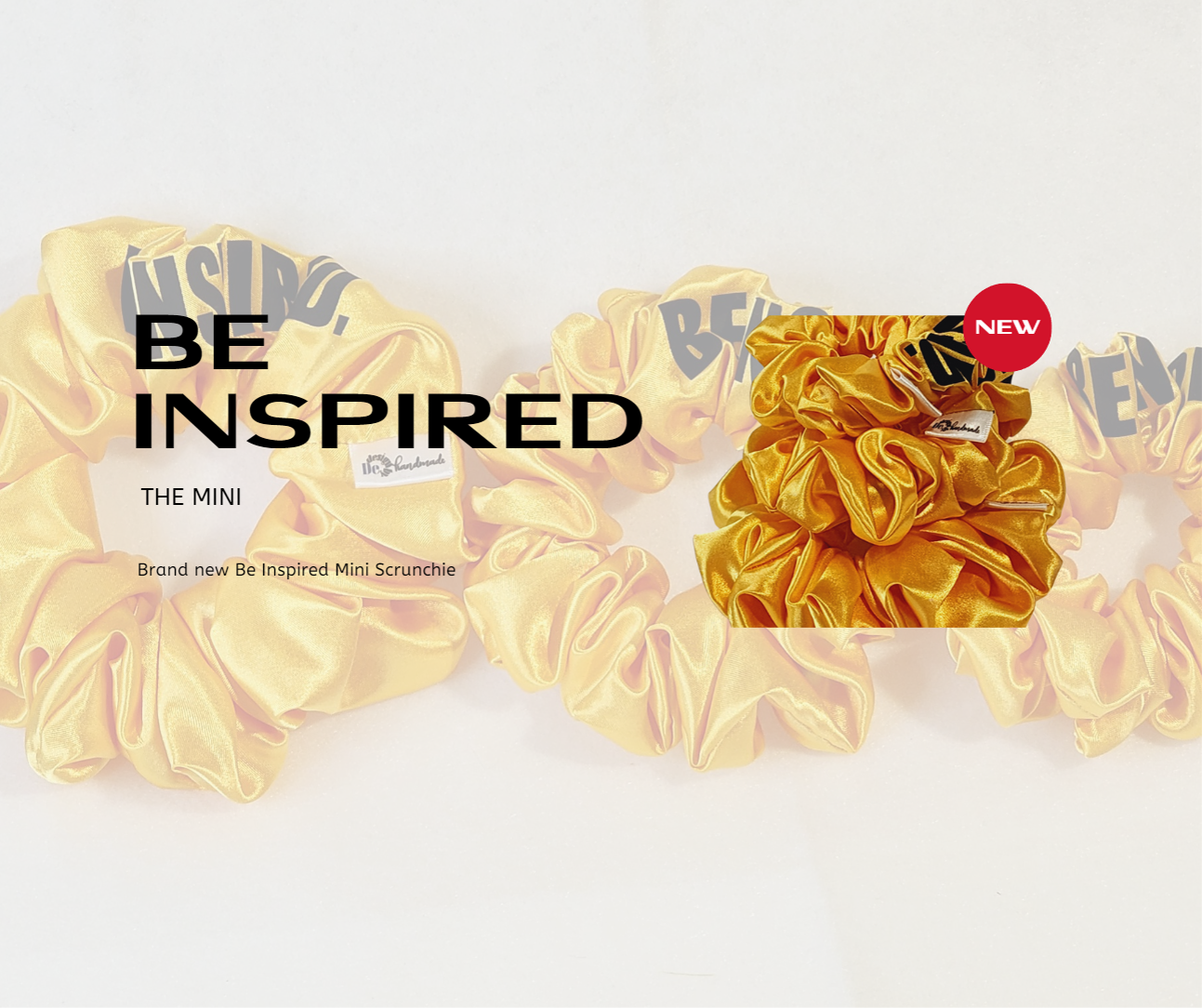 Be Inspired Yellow Mini Hair Scrunchies