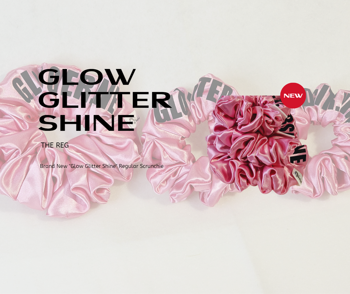 Glow.Glitter.Shine Candy Pink REG Hair Scrunchies