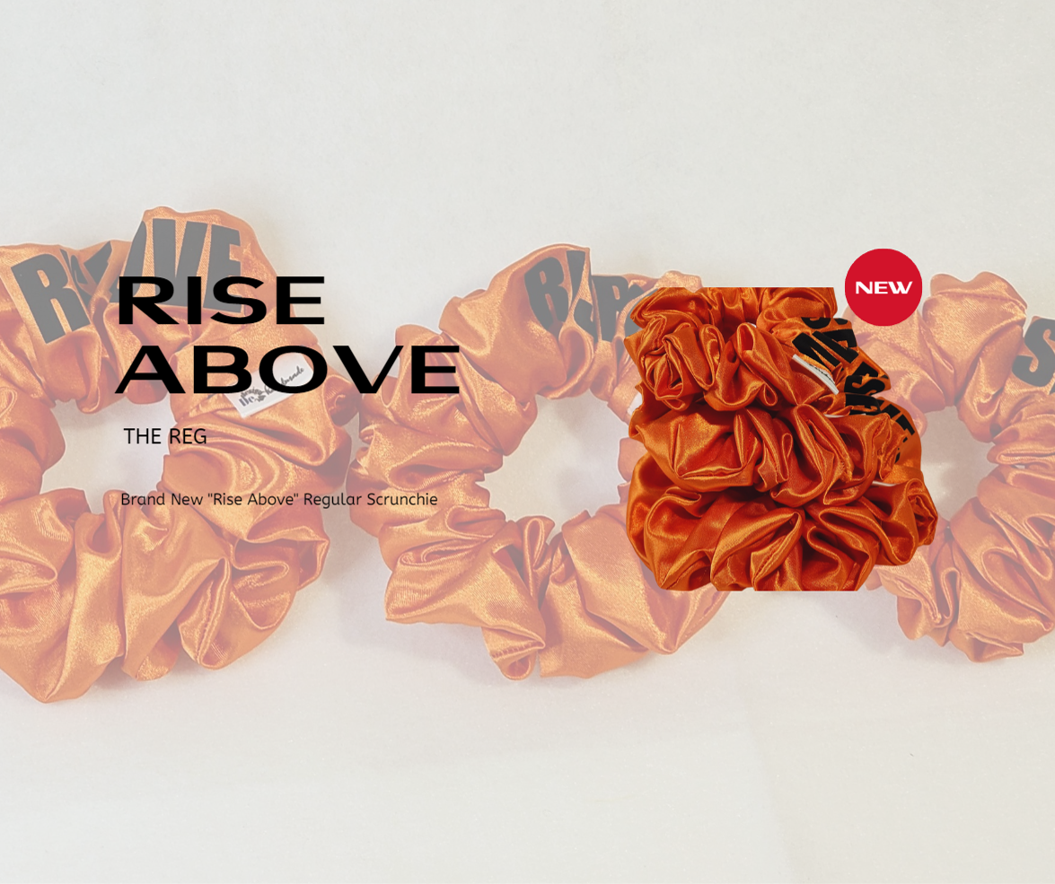 Rise Above REG Orange Hair Scrunchies