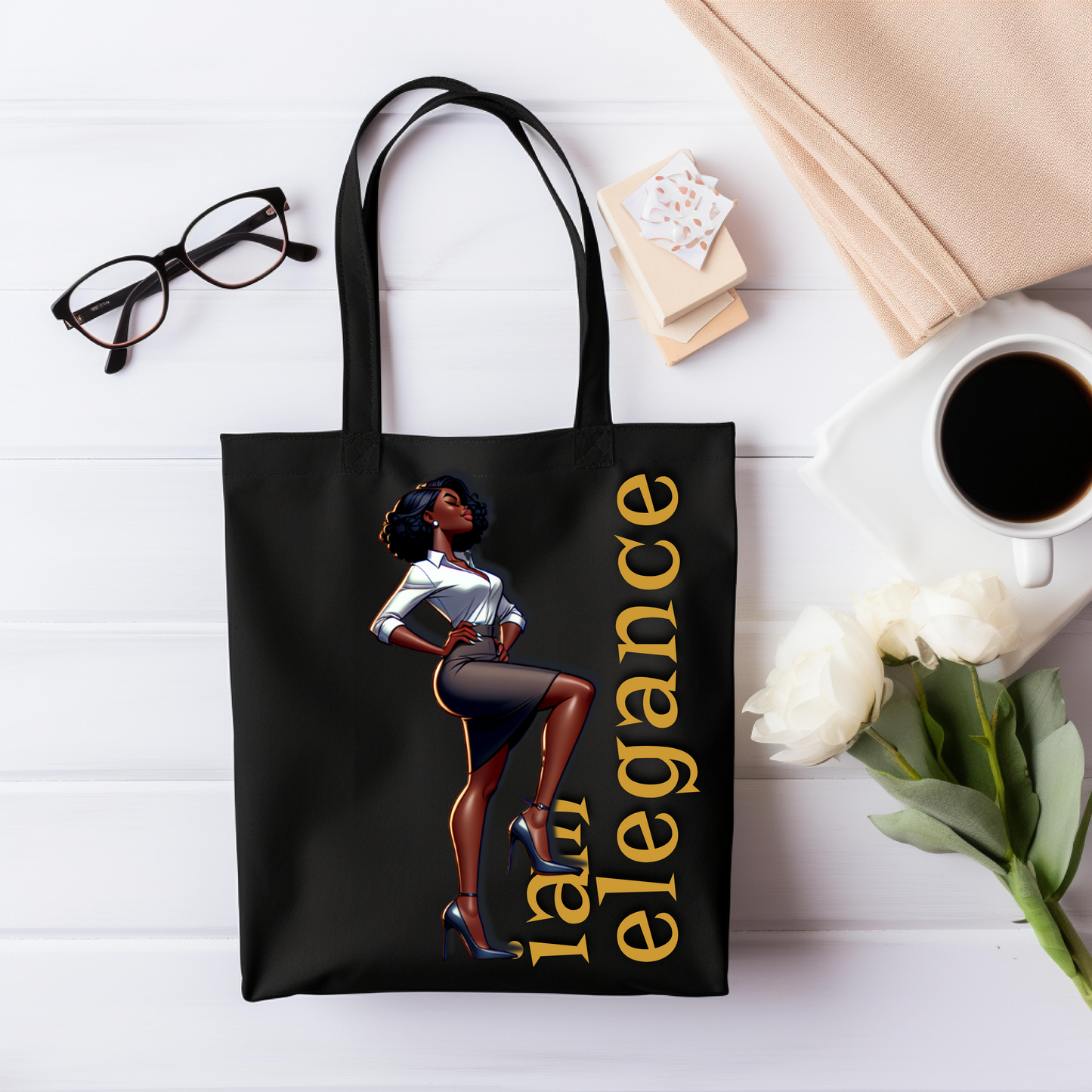 I Am Elegance Reversible Tote Bag