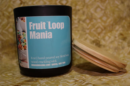 Fruit Loop Mania Wood Flame Candle