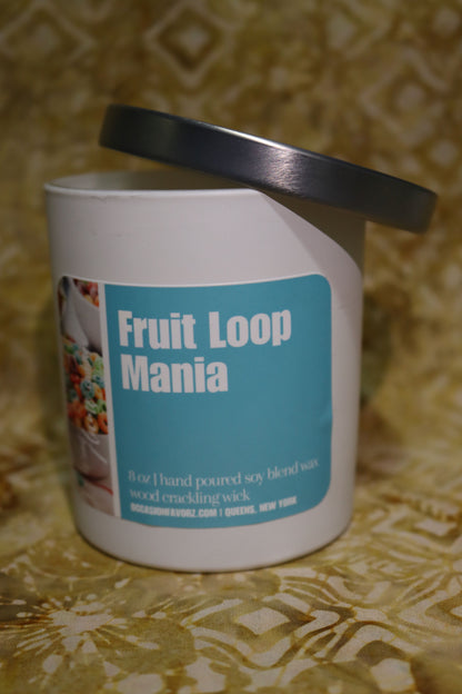 Fruit Loop Mania Wood Flame Candle