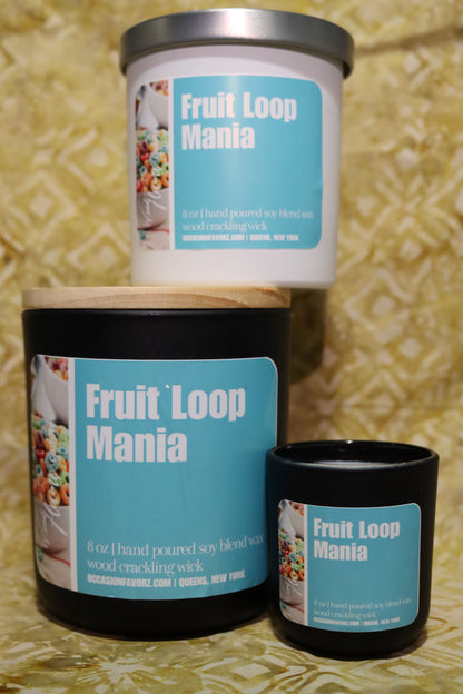 Fruit Loop Mania Wood Flame Candle