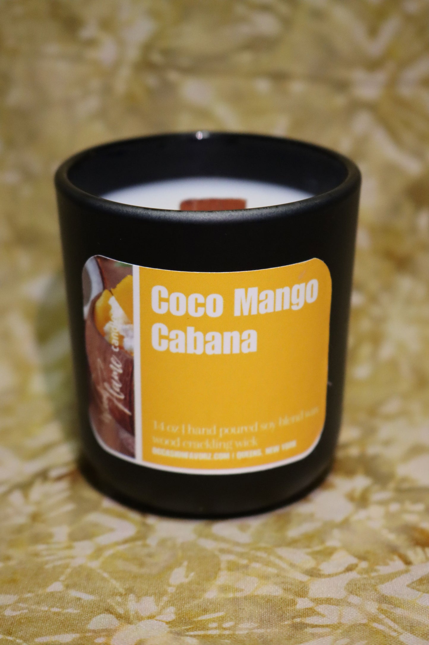 Coco Mango Cabana Wood Flame Candle