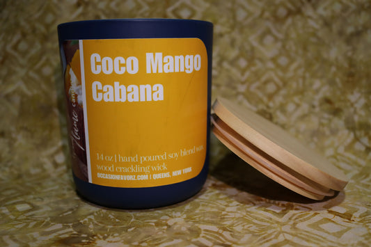 Coco Mango Cabana Wood Flame Candle