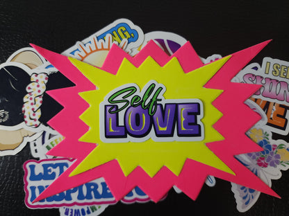 Self Love Vinyl Laptop Stickers