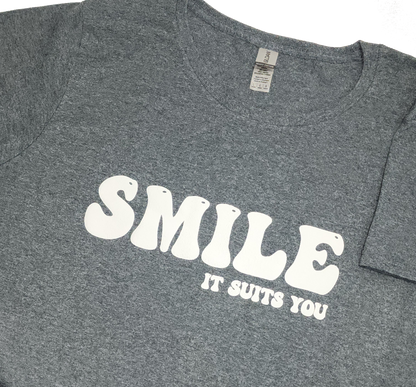 Women's Smile It Suits You Tee (White 3D Vinyl)