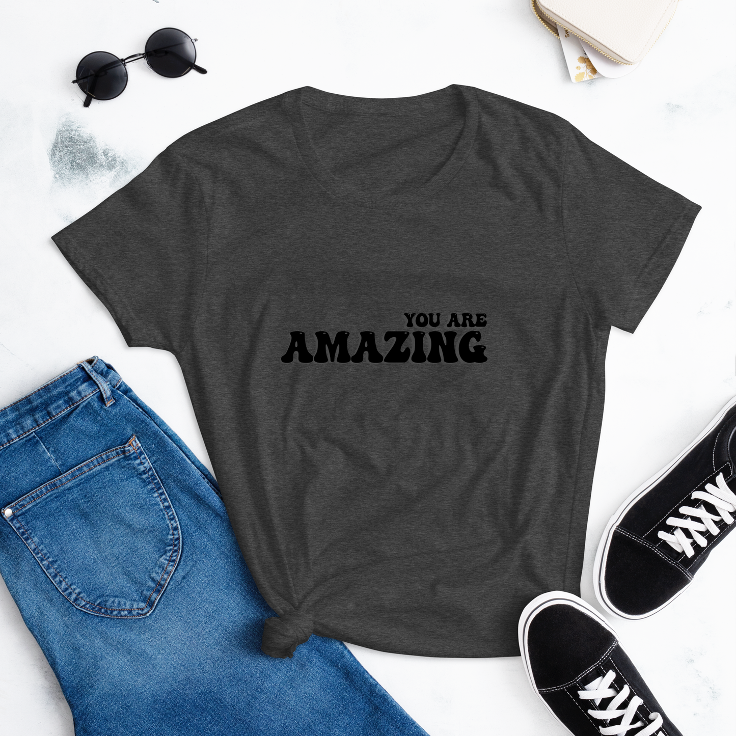 Women's You Are Amazing Tee (Black 3D Vinyl)