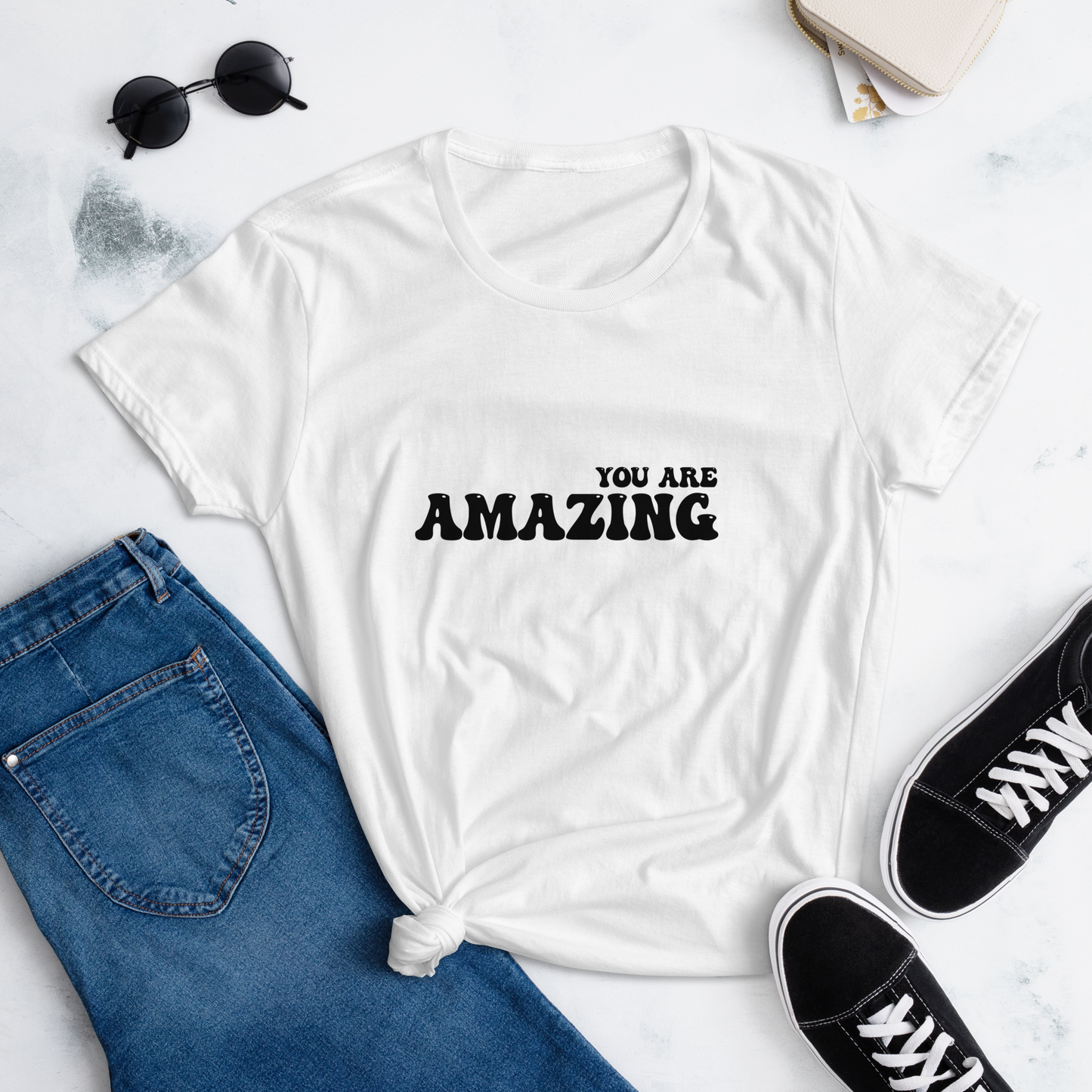 Women's You Are Amazing Tee (Black 3D Vinyl)